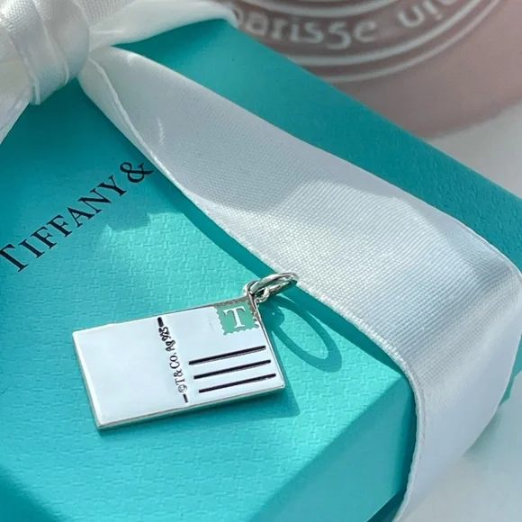 Tiffany Miami Postcard Charm in Sterling Silver NEW with box